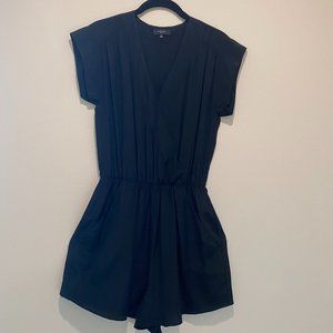Aritzia Babaton Black Silk Romper size S